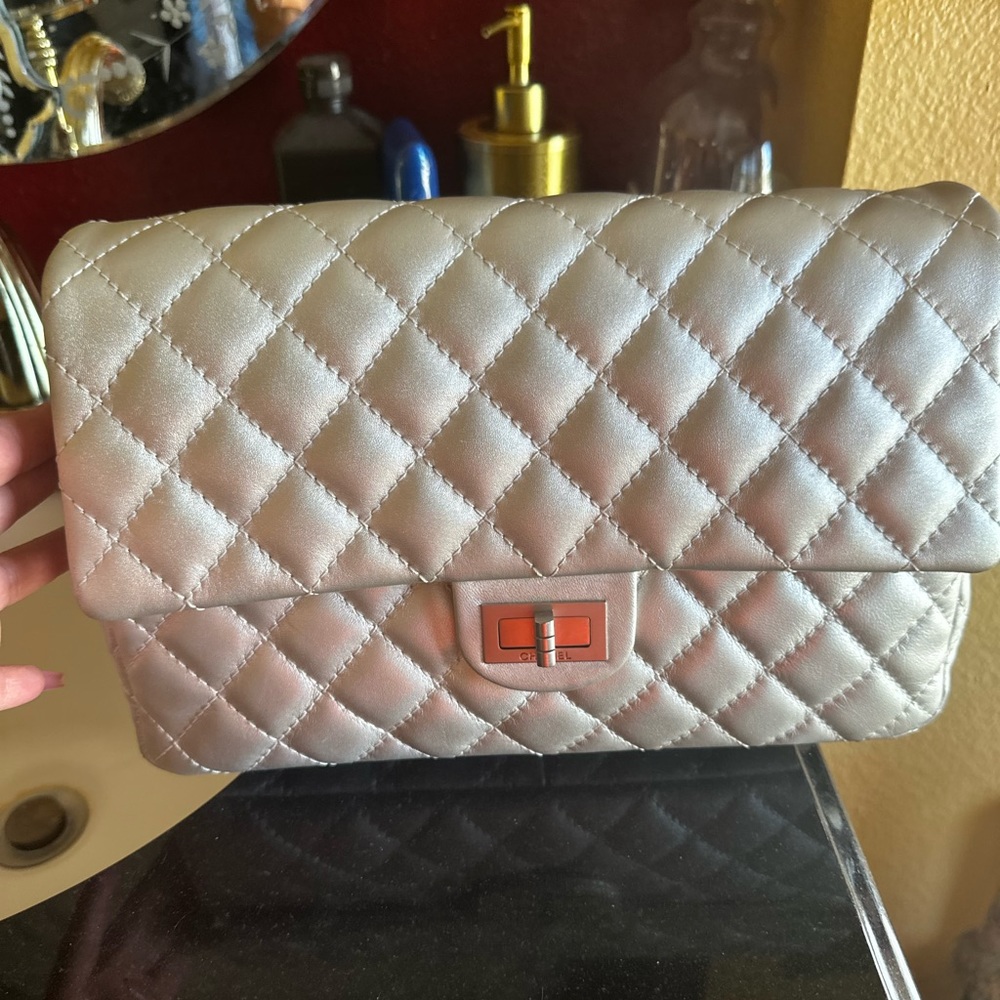 CHANEL Metallic Lambskin Quilted 2.55